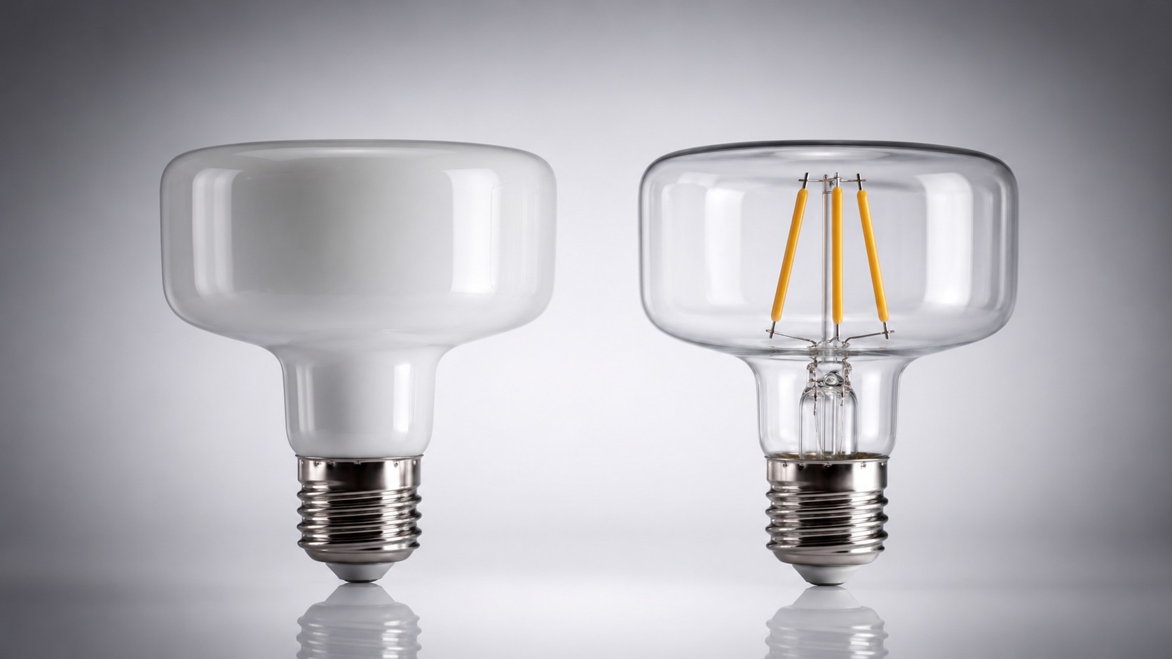 Clear and milky Putora Bulb side by side